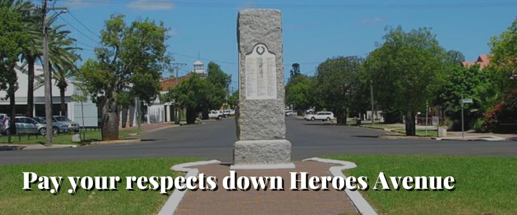 Pay your respects down Heroes Avenue