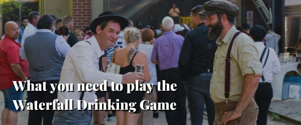 What you need to play the Waterfall Drinking Game