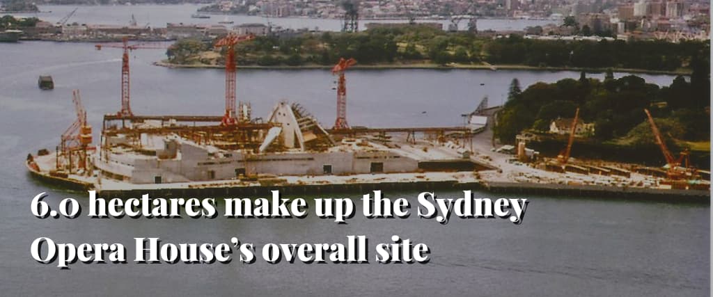6.0 hectares make up the Sydney Opera House’s overall site
